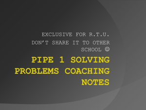 Pipe 1 Problem Solving Coaching Notes