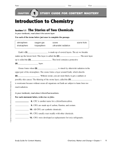 Chemistry: Matter and Change, Introduction to Chemistry, Chapter 1, Study Guide for Content Mastery
