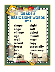 Basic Sight Words 6