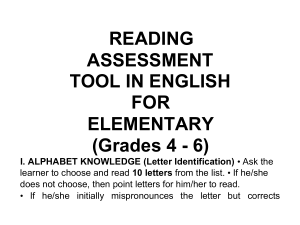 GRADES 4 - 6 READING ASSESSMENT TOOL IN ENGLISH(1)