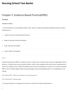 Chapter 5  Evidence-Based Practice   Nursing School Test Banks