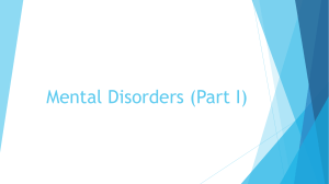Mental Disorders (Part 1)