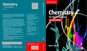 Cambridge Chemistry HL Textbook for the IB Diploma 