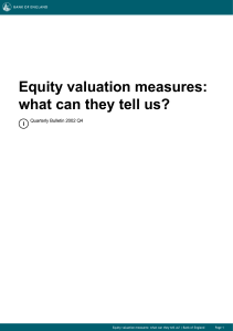 Equity valuation measures what can they tell us