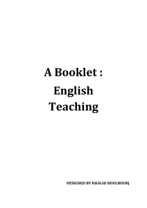 English Teaching Booklet: TEFL Guide