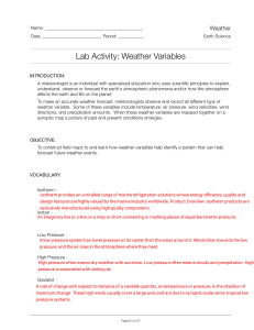 Lab Activity Weather Variables 6 slides