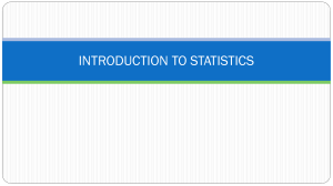 CHAPTER 1 - INTRODUCTION TO STATISTICS