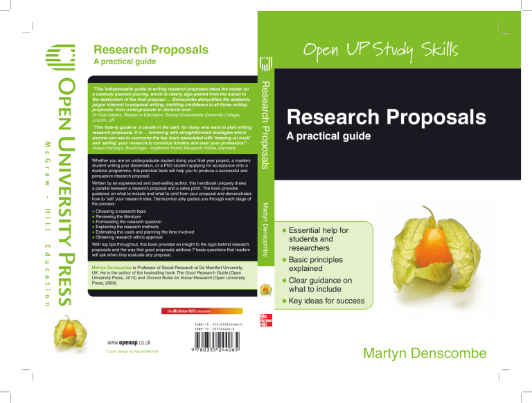 research proposals a practical guide