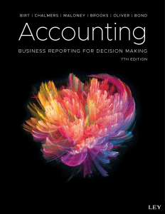 Accounting: Business Reporting for Decision Making