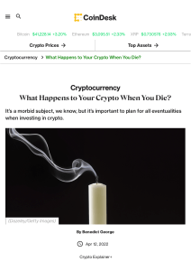 What Happens to Your Crypto When You Die 