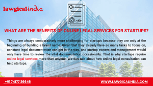 Benefits of Online Legal Services for startup