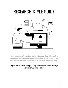 TRACE RESEARCH STYLE GUIDE