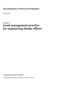 Guide to good management practice for engineering design offices