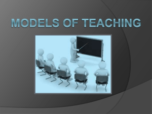 Models of teaching