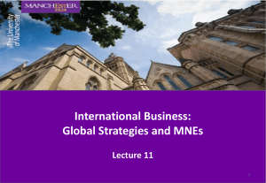 BMAN24312 Lecture 11 Global Strategy (2)