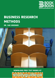 business methods reserch 