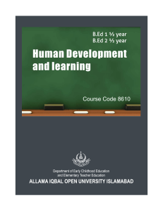 Human Development and Learning Coursebook