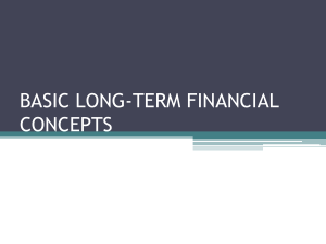 BASIC LONG-TERM FINANCIAL CONCEPTS