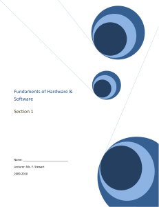 Unit1FundamentalsofHardwareandSoftware20092010[1]