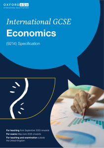 OxfordAQA GCSE Economics Specification