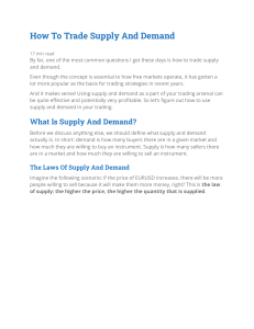 Supply and demand strategy 