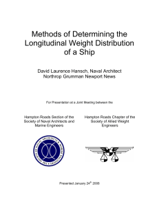 Methods of Longitudinal Weight Distribution