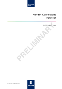 RBS6101 Non-RF Connection Description