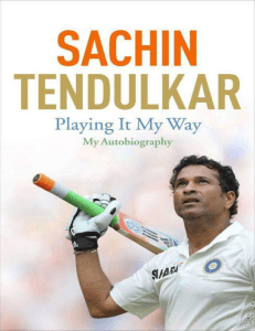 Sachin - Playing It My Way