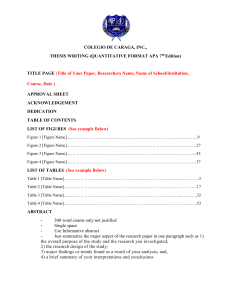 CDC-THESIS  WRITING FORMAT APA 7TH EDITION