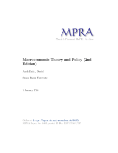Macroeconomic theory and policy