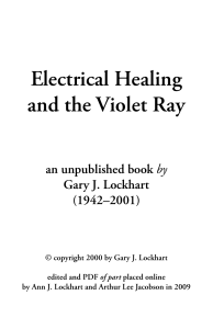 Electrical Healing & Violet Ray History