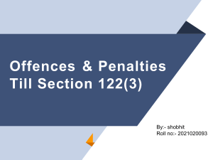 Offence and penalties till sect 122(3)