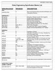 Globe Engineering Specification Master List