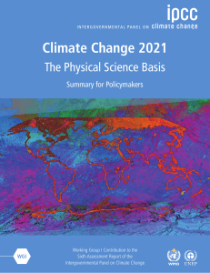 Climate Change 2021: Physical Science Basis Summary