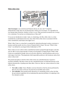 Article - White Collar Crime