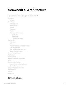 SeaweedFS Architecture