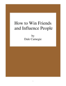 How to Win Friends and Influence People