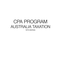 CPA Australia Taxation 5th edition
