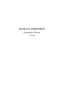 MATH1131 Assignment 