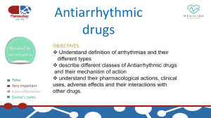 Anti-arrhythmic drugs