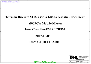 Dell XPS M1330 06247-1 Thurman Discrete VGA nVidia G86 Schematics