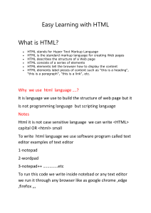 Some information to use HTML
