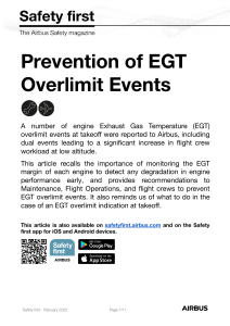 Airbus Prevention of EGT Overlimit Events