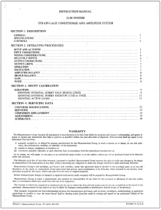 instruction manual 2100 system strain gage conditioner and