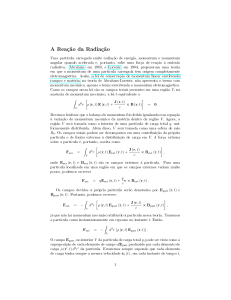 reaçao de radiaçao - força de Abraham-Lorentz