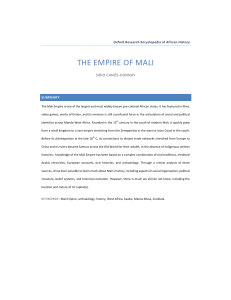 The empire of mali