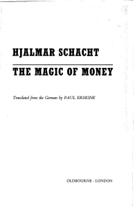 schacht the magic of money