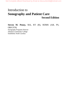 Introduction to Sonography and Patient Care 2e Steven Penny