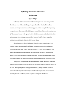 reflexivity statements in research an example