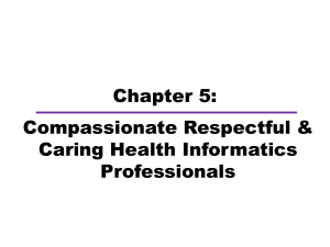 5. Chapter 5 - compassionate care